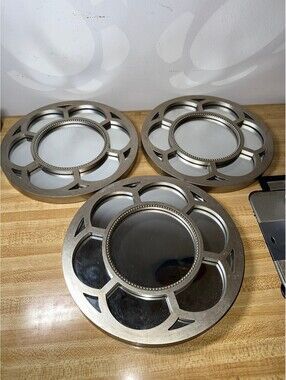 3 Set Round Accent Wall Mirror Decor Antiqued Silver 10"